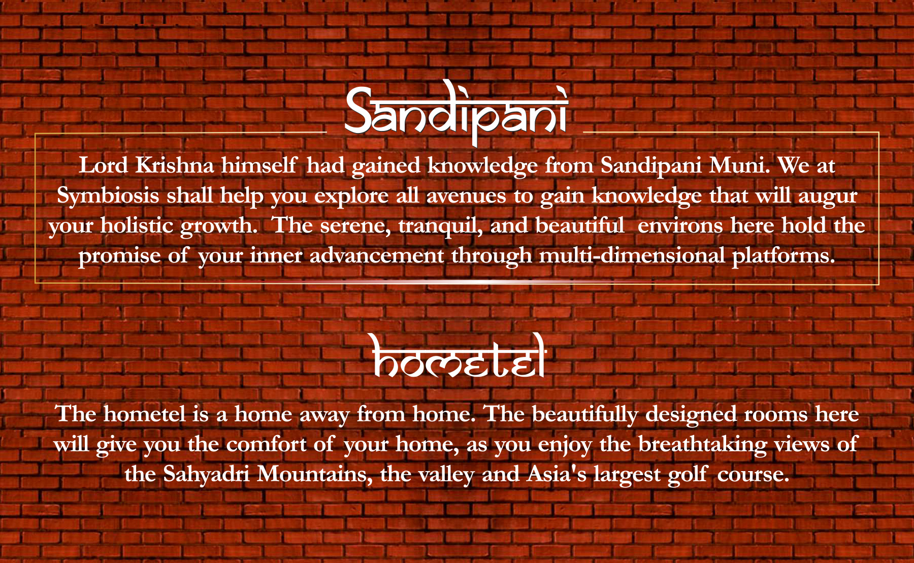 Paragraph about Sandipani Hometel
